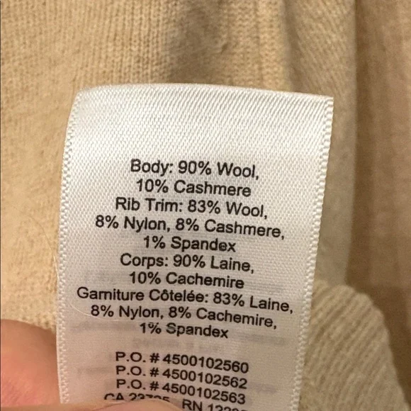 Aritzia wool cashmere blend tan sweater Babaton - Picture 4 of 11